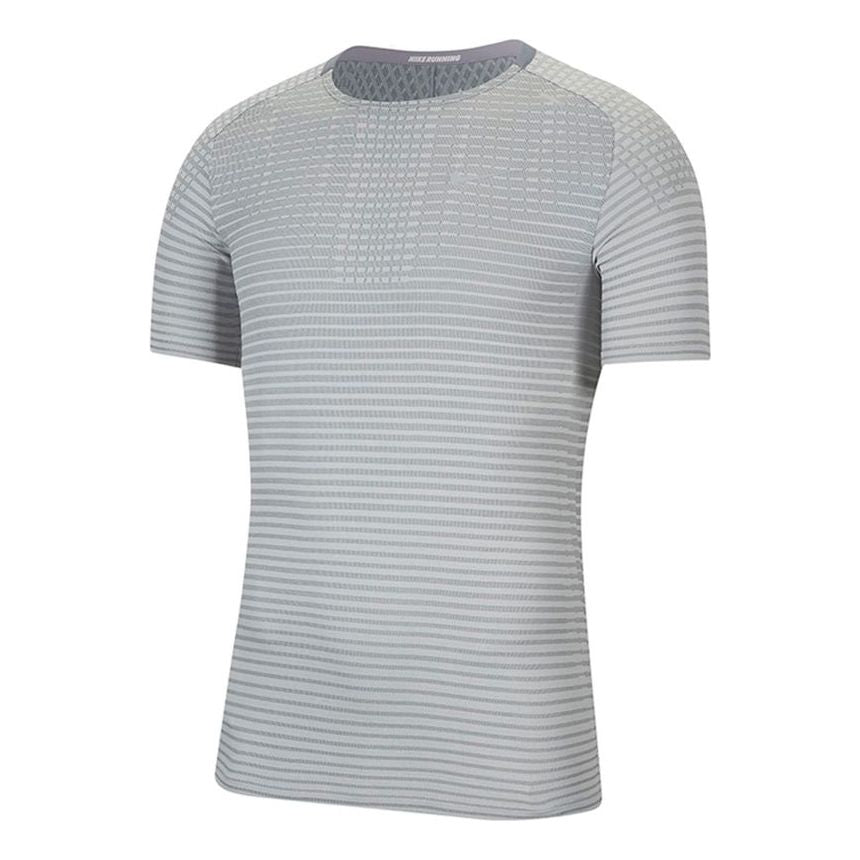 Nike Techknit Ultra Casual Sports Round Neck Short Sleeve light grey CJ5345-084
