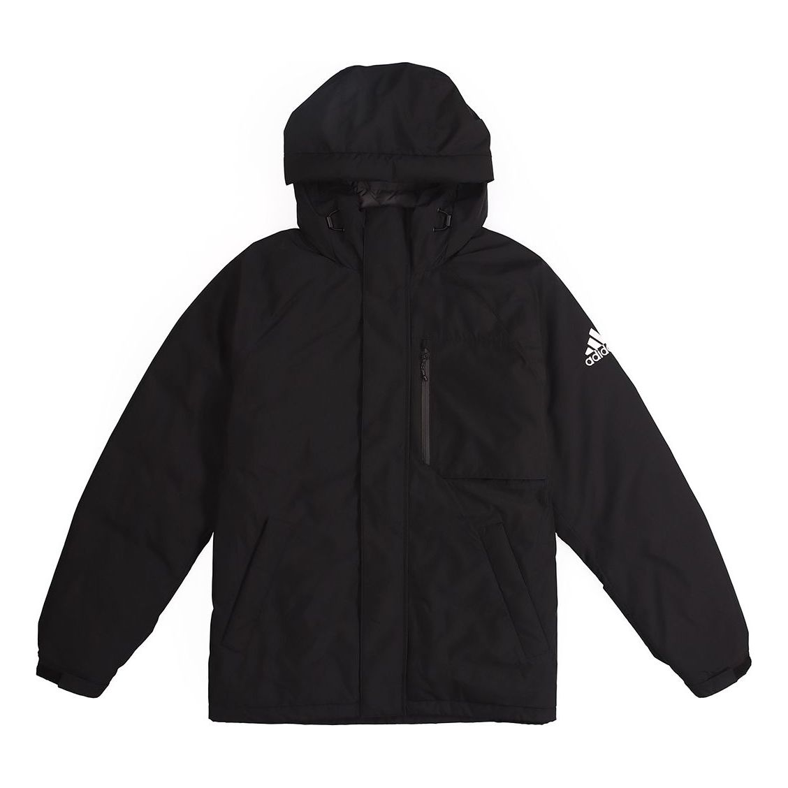 adidas originals Bos Logo Down J Stay Warm Solid Color hooded down Jacket Black GF0081