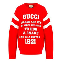 Gucci SS21 Logo Printing Round Collar Male Red 655471-XJDHO-6429