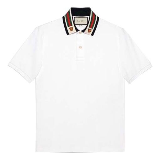 Gucci Stripe Short Sleeve Polo Shirt Asia Sizing 'White' 545714-XJAGU-9061