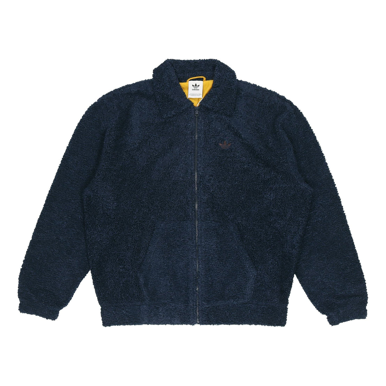 adidas originals Embroidered Logo lapel lamb's wool Sports Jacket Navy Blue GD3532