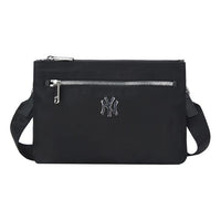 MLB NY New York Yankees Silver LOGO Zipper Shoulder Messenger Bag Black 32BGD9011-50L