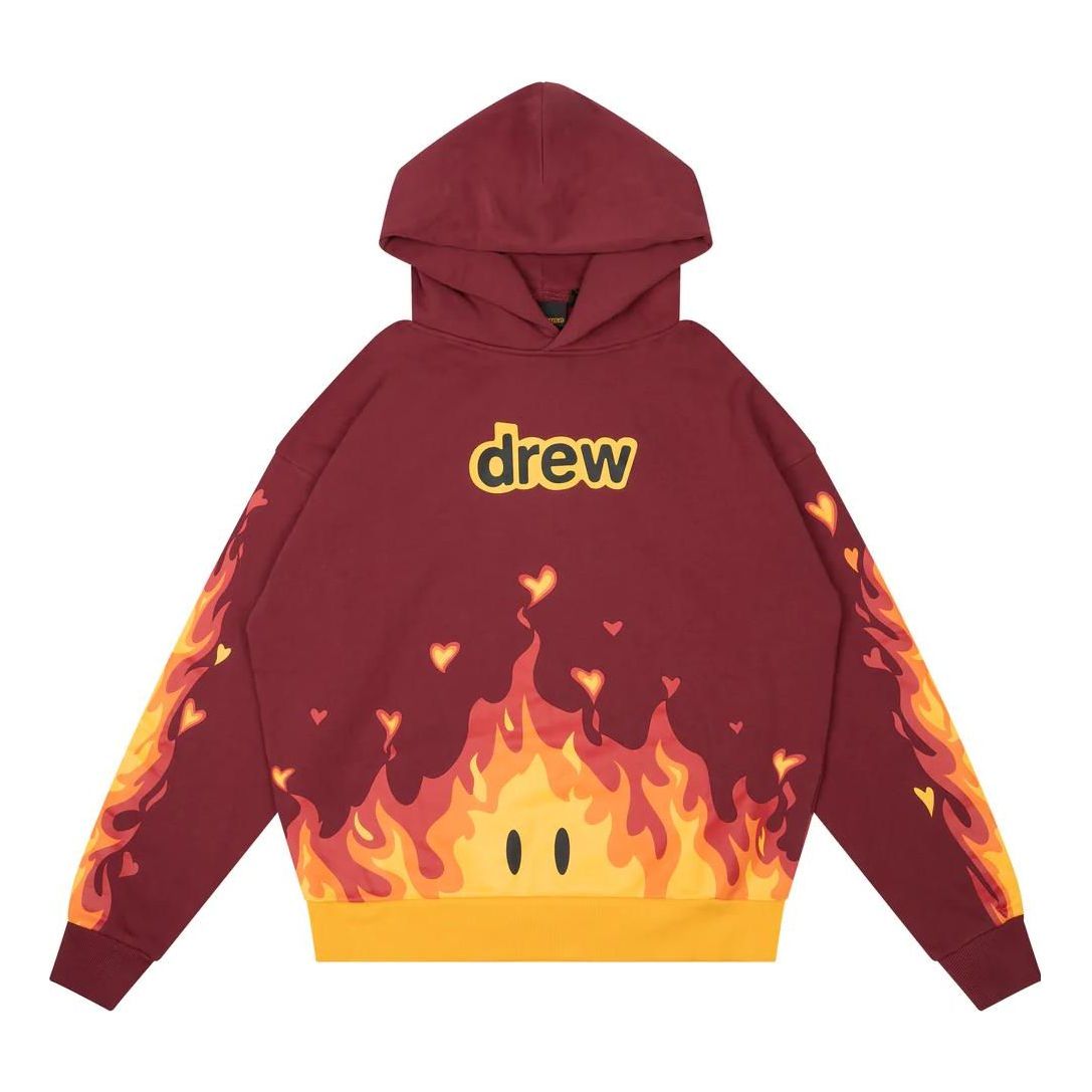 Drew House Fire Hoodie 'Burgundy' DR-FW22-203