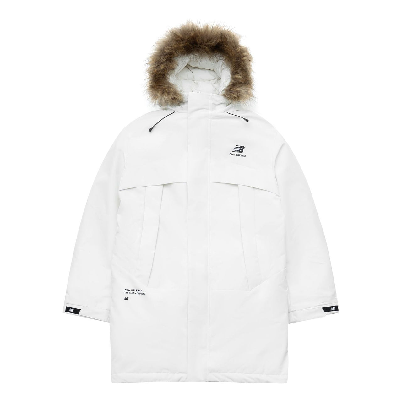 New Balance Long Puff Down Jacket 'White' 5PC44303-IV
