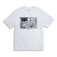Li-Ning BADFIVE Printing Sports Round Neck Short Sleeve 'White' AHSQ701-2
