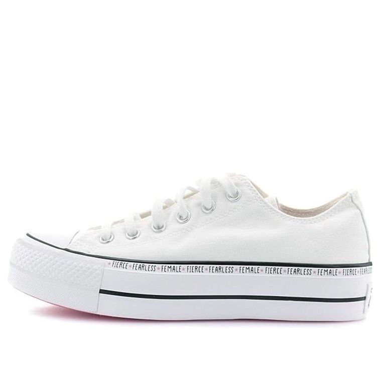 (WMNS) Converse Chuck Taylor All Star Lift Low Top White Sneakers 569263C
