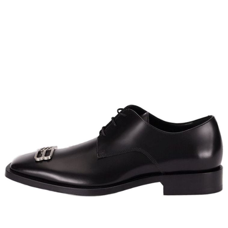 Balenciaga Rim Derby Leather Shoes 'Black' 712642WA8E11081