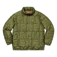 Supreme Bonded Logo Puffy Jacket 'Olive Green' SUP-SS19-018