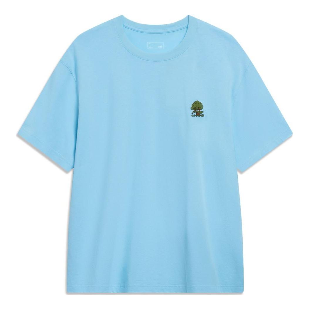 Li-Ning Small Tree Graphic T-shirt 'Light Blue' AHST183-3