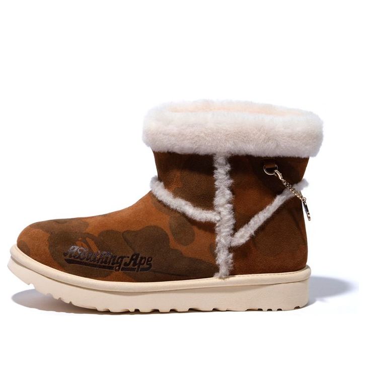 UGG X Bape classic mini Fleece Lined Brown 1104639
