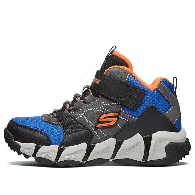 (GS) Skechers Dlites Velocitrek Shoes 'Grey Black Blue' 660074L-BKCC