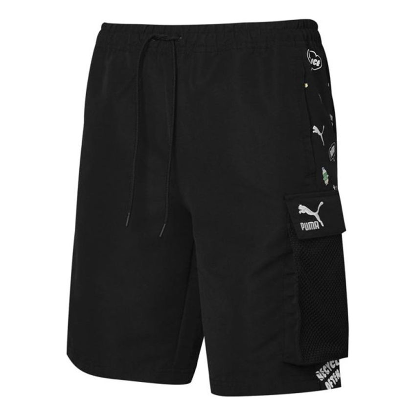 PUMA Awareness Cargo Woven Shorts 'Black White' 532038-01