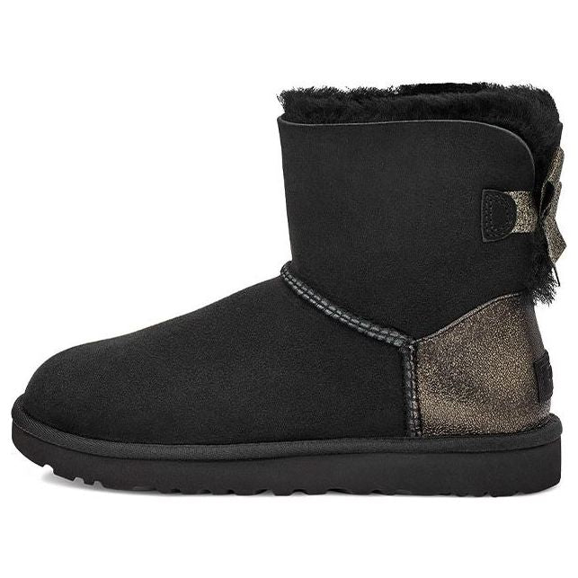 (WMNS) UGG Mini Bailey Bow Glitz 'Dark Grey' 1120881-BLK