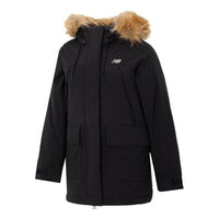 (WMNS) New Balance Winter Long Down Parka Jacket 'Black Brown' AWJ34305-BK