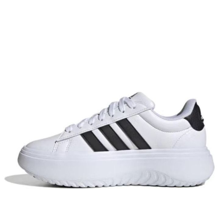 (WMNS) adidas Grand Court Platform 'White Black' IE1092