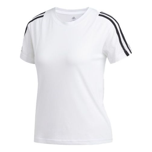 (WMNS) adidas Training Round Neck Pullover Short Sleeve 'White' EA3354
