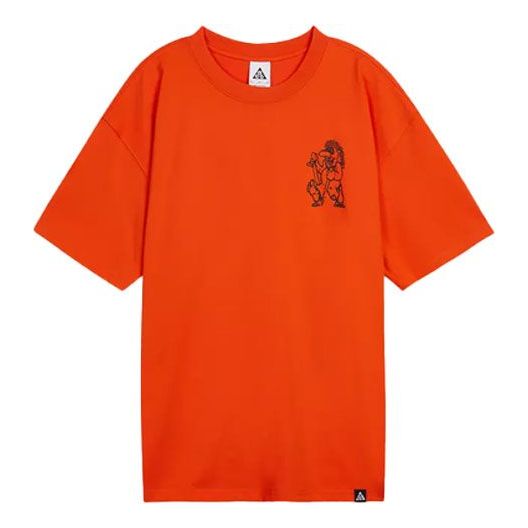 Nike ACG Trolls Cartoon Printing Sports Round Neck Short Sleeve Orange DJ5808-817