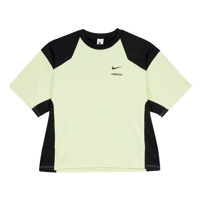 (WMNS) Nike x Ambush T-shirt 'Ghost Green Black' CV0549-358
