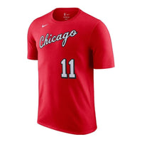 Men's Nike SS22 NBA Round Neck Pullover Basketball Sports Short Sleeve Chicago Bulls Derozan No. 11 Red T-Shirt DA7364-663