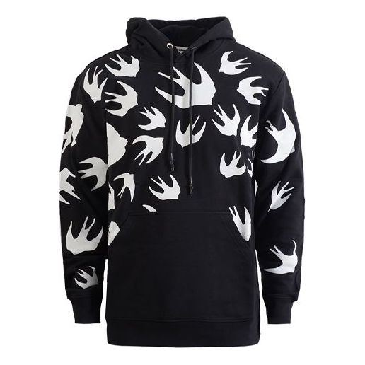 Alexander McQueen Contrasting Colors Pattern Loose Hoodie 'Black' 527546-RLT72-1000