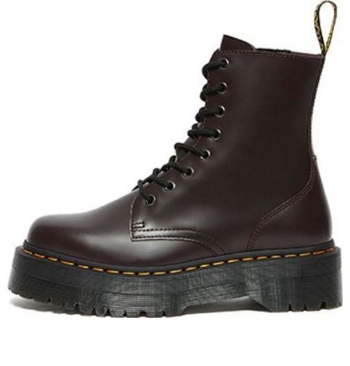 Dr. Martens Jadon Boot Smooth Leather Platforms 'Burgundy' 27311626