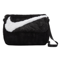 Nike Sportswear Futura 365 Faux Fur Crossbody Bag 1L 'Black White' FB3048-010