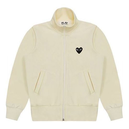 (WMNS) COMME des GARCONS PLAY Big Black Heart Track Jacket 'White' AZ-T255-051-3