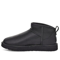 (WMNS) UGG Classic Ultra Mini Leather 'Black' 1117534-BLK