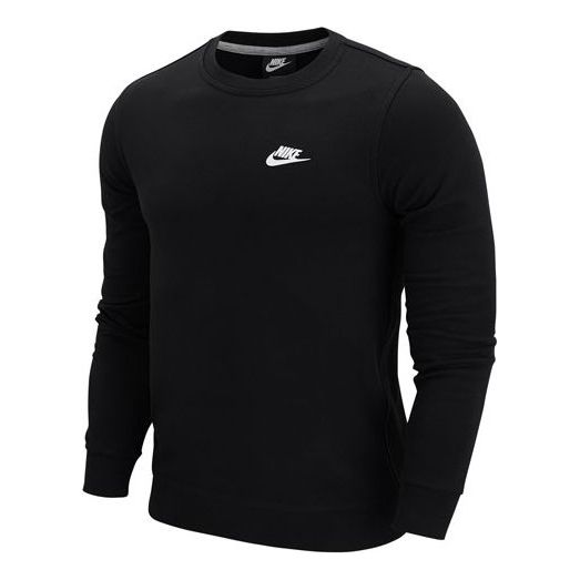 Men's Nike Sportswear Logo Printing Sports Round Neck Pullover Black DO1740-010