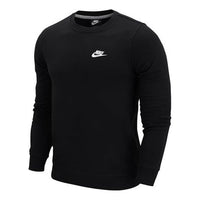 Men's Nike Sportswear Logo Printing Sports Round Neck Pullover Black DO1740-010