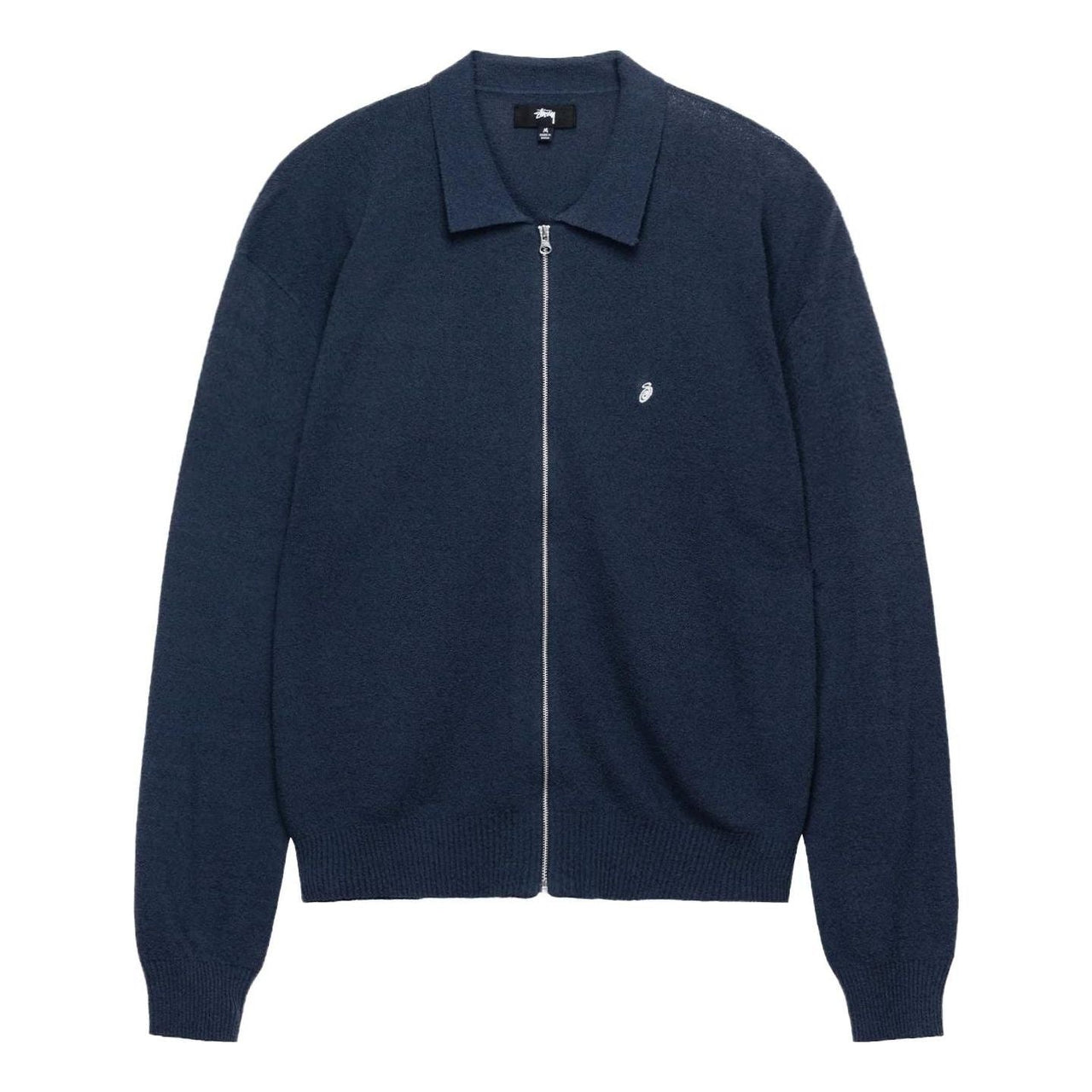 Stussy Light Weight Long-Sleeve Zip Polo 'Black Stripe' 117189