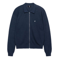 Stussy Light Weight Long-Sleeve Zip Polo 'Black Stripe' 117189