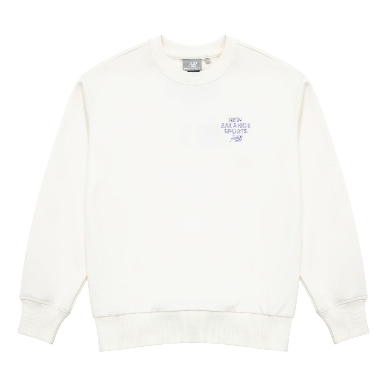 New Balance Logo Print Pullover 'White Purple' 5CD12152-IV