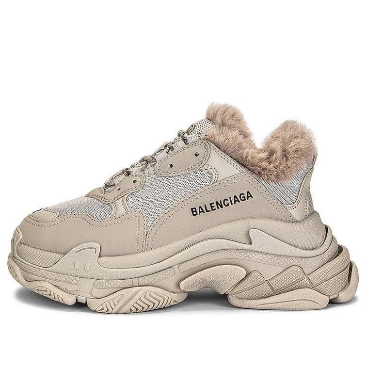 (WMNS) Balenciaga Triple S 'Fake Fur - Beige' 668562W3CQ59710