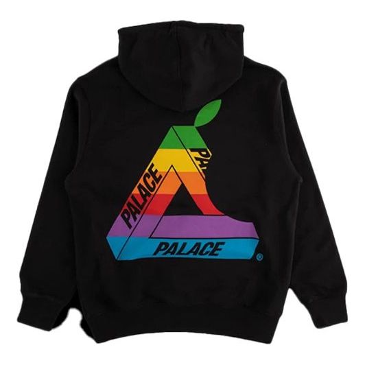 PALACE SS19 Jobsworth Hood Triangle Logo Pattern Black P16HD048