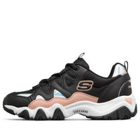 (WMNS) Skechers D'lites 2.0 Low-top Running Shoes Black/White/Pink 66666312-BKPK