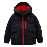 (PS) Air Jordan Puffer Jacket 'Black RED' JD2242004GS-001