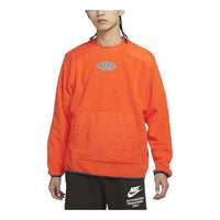 Nike CNY Chinese New Year's Edition Therma-Fit Logo Embroidered Loose Fleece Sports Round Neck Pullover Orange DQ5062-817