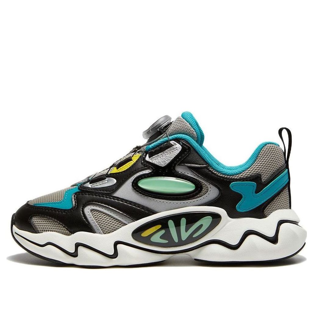 (GS) FILA Retro Running Shoes 'Grey Black Blue' K15B341106FSB