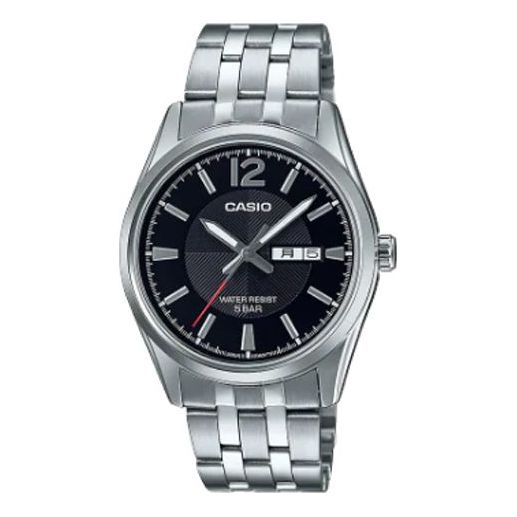Casio Retro Fashion Business Analog Watch 'Metallic Silver Black' MTP-1335DJ-1AJF