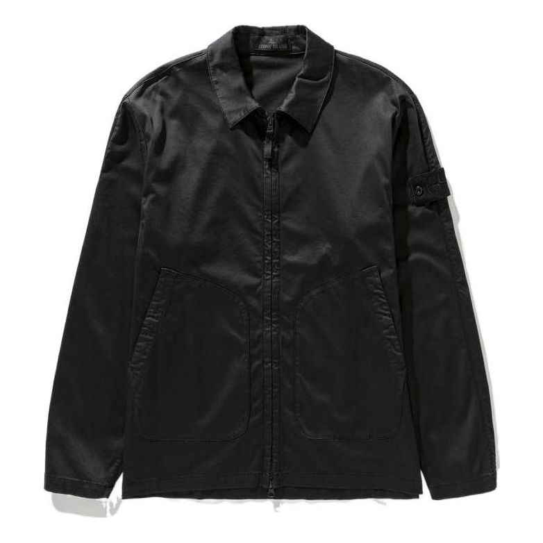 STONE ISLAND Ghost Stretch Cotton Shirt Jacket 'Black' 7615112F2-V0029