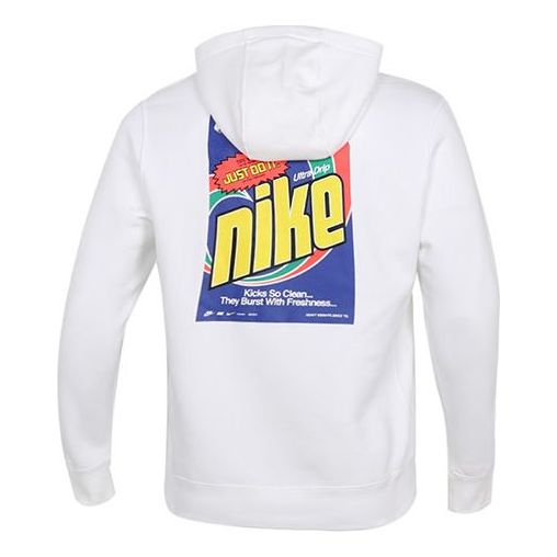 Men's Nike Sportswear Keep It Clean Casual Sports Pullover Fleece Lined White DM2200-100