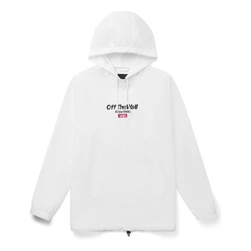 Men's Vans Logo Printing Hooded Jacket White VN0A489XWHT