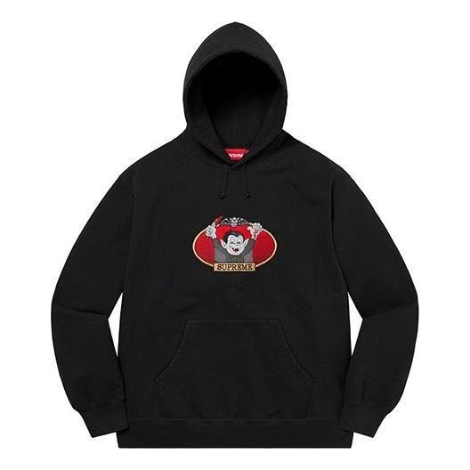 Supreme Vampire Boy Hooded Sweatshirt 'Black Red' SUP-SS21-703