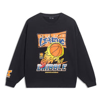 Li-Ning Hoops Cartoon Graphic Sweatshirt 'Black' AWDT553-2