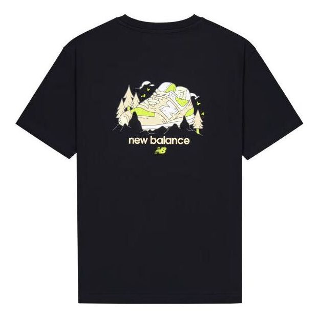 New Balance Shoe Graphic T-Shirt 'Black' AMT41362-BK