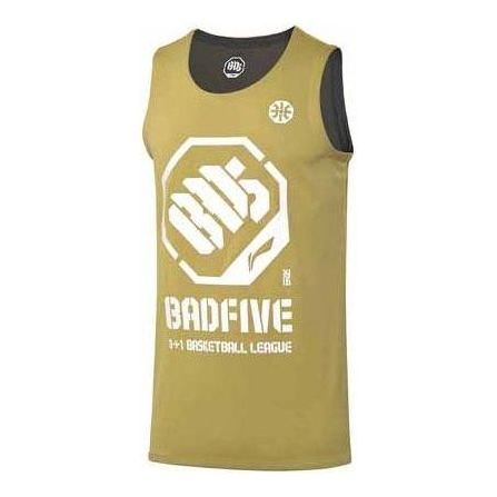 Li-Ning BadFive Logo Basketball Jersey 'Yellow White' AAYQ007-4