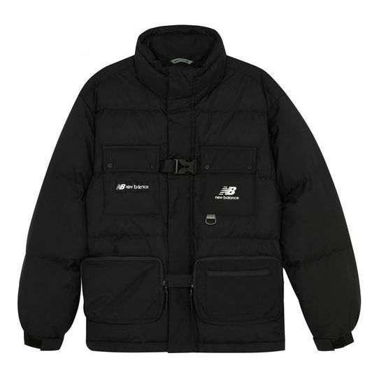 New Balance Logo Down Jacket 'Black' AMJ14328-BK
