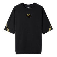 FILA Loose Short Sleeve Couple Style Black F11M938126F-BK