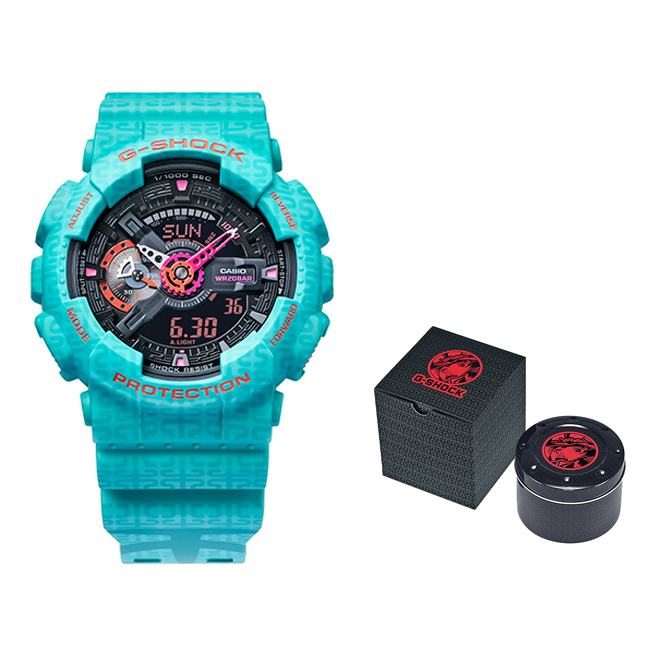CASIO G-Shock Analog-Digital 'Green Blue' GA-110SGG-3A